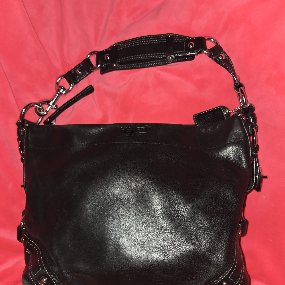 VINTAGE COACH Black Leather Carly Bag - Picture 3 of 16